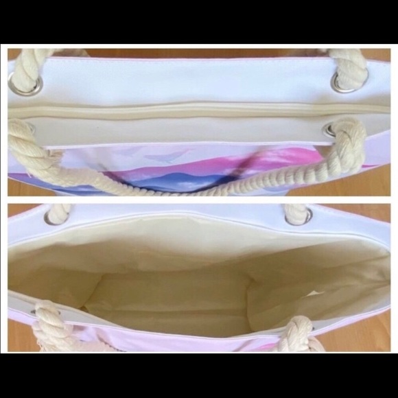 LAST ONE: Ombré ocean life beach tote bag - Picture 9 of 12